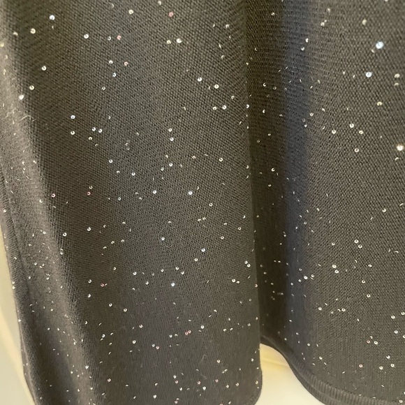 St John Black Sparkle Vneck Wool Sweater NEW WITHOUT TAGS. size L - Picture 10 of 12